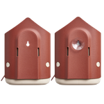 BNDL cosy bird house + feeder tuscan red